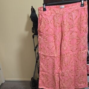 Haute Hippie Pink and Orange Linen Pants